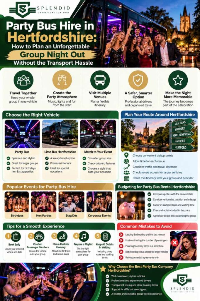 party bus hire in Hertfordshire